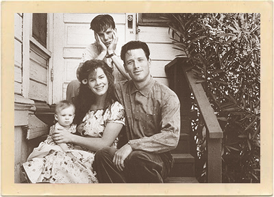 The Santa Fe family of “Late for Dinner” in 1962: Marcia Gay Harden, Brian Wimmer, and Peter Berg (in back).