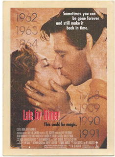 Original theatrical poster from the 1991 movie Late For Dinner.