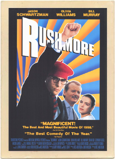Original theatrical poster from the 1998 movie Rushmore.