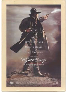 Original theatrical poster from the 1994 award-winning movie Wyatt Earp.