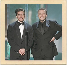 Jake Gyllenhaal and Heath Ledger at the 2006 Academy Awards, on the “big win” night for their film, “Brokeback Mountain.”