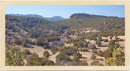 The beautiful scenery on Val Kilmer's Pecos River Ranch, just outside Santa Fe, New Mexico.